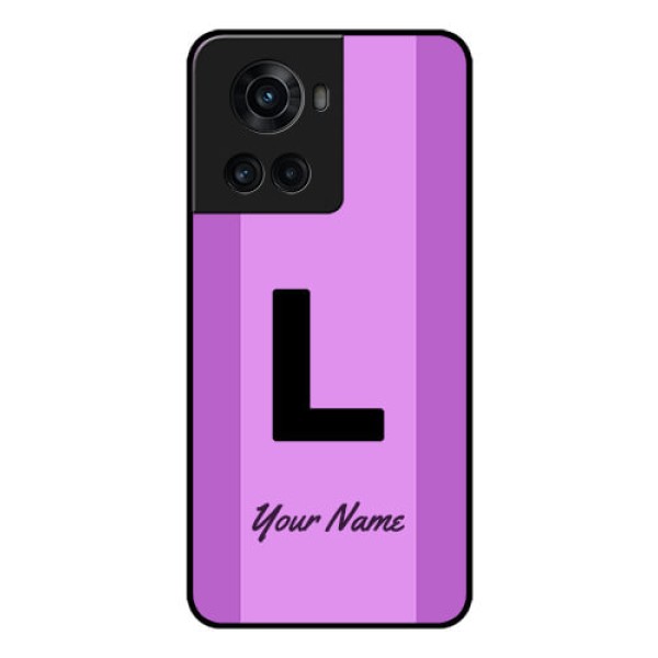 OnePlus 10R 5G Custom Glass Phone Case - Tricolor custom text Design OnePlus 10R 5G Custom Glass Phone Case - Tricolor custom text Design