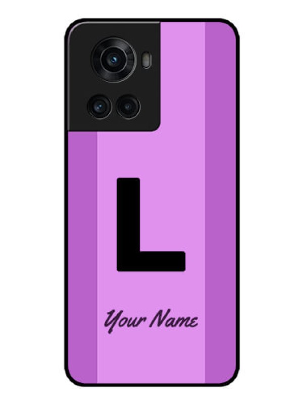 Custom OnePlus 10R 5G Custom Glass Phone Case - Tricolor custom text Design