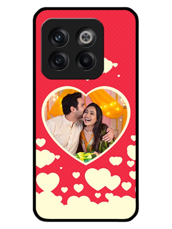 Custom OnePlus 10T 5G Custom Glass Mobile Case - Love Symbols Phone Cover Design