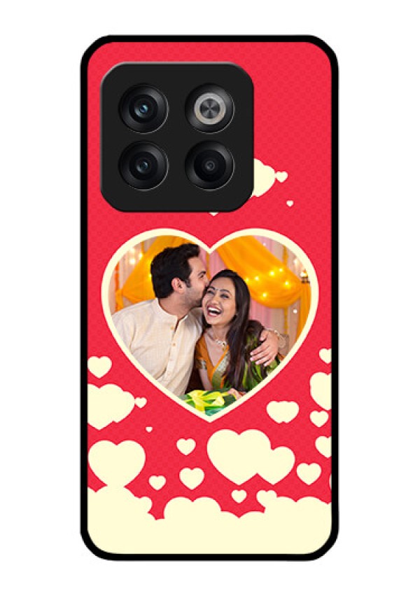 OnePlus 10T 5G Custom Glass Mobile Case - Love Symbols Phone Cover Design