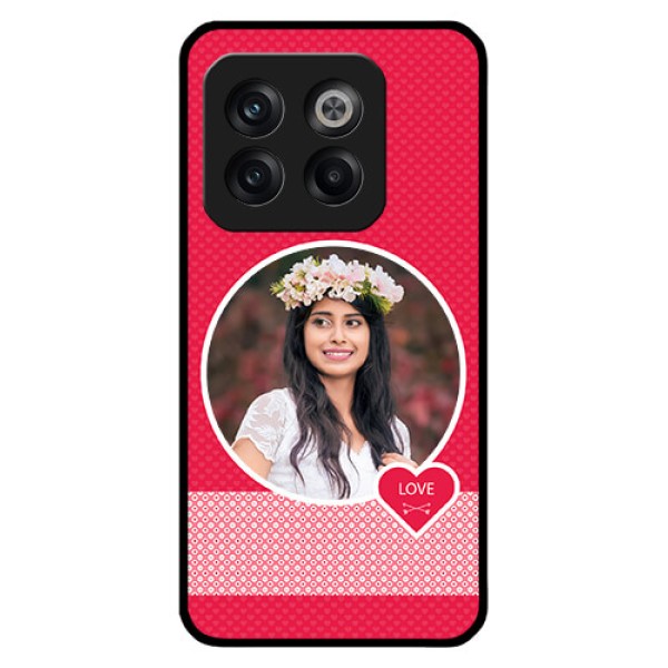 OnePlus 10T 5G Personalised Glass Phone Case - Pink Pattern Design