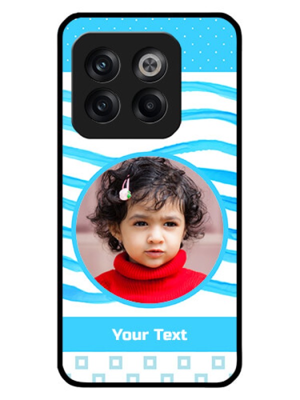 Custom OnePlus 10T 5G Custom Glass Phone Case - Simple Blue Case Design