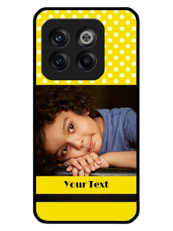 Custom OnePlus 10T 5G Custom Glass Phone Case - Bright Yellow Case Design