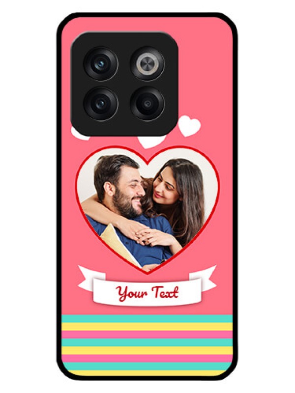 Custom OnePlus 10T 5G Photo Printing on Glass Case - Love Doodle Design