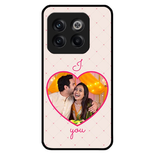OnePlus 10T 5G Custom Glass Mobile Case - Heart Shape Design