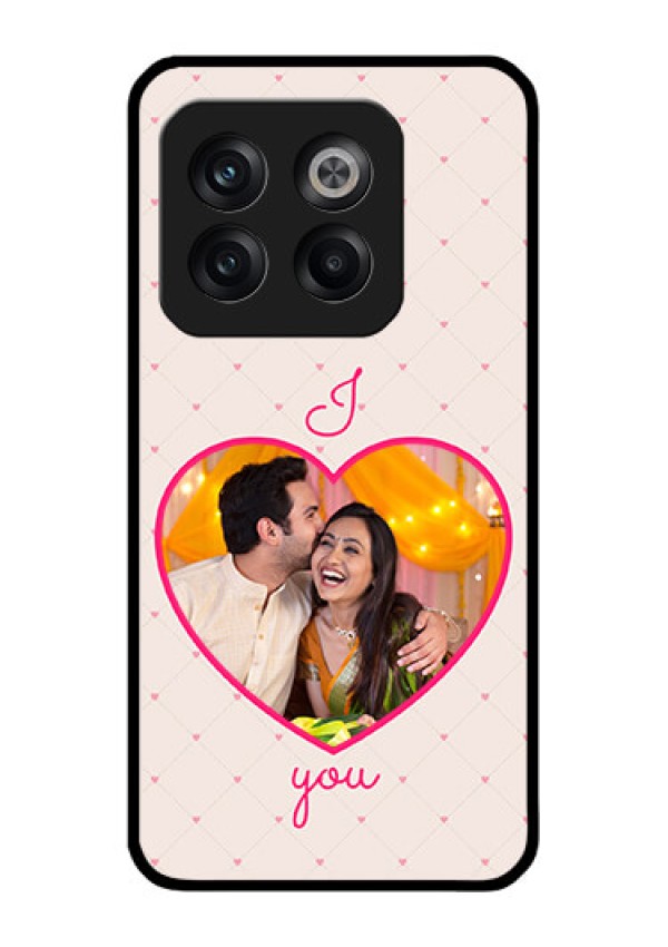 OnePlus 10T 5G Custom Glass Mobile Case - Heart Shape Design