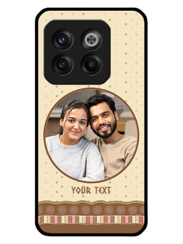 Custom OnePlus 10T 5G Custom Glass Mobile Case - Brown Dotted Mobile Case Design