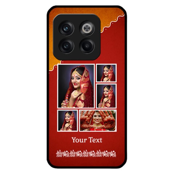 OnePlus 10T 5G Personalized Glass Phone Case - Wedding Pic Upload Design