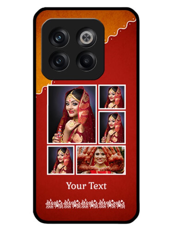 Custom OnePlus 10T 5G Personalized Glass Phone Case - Wedding Pic Upload Design