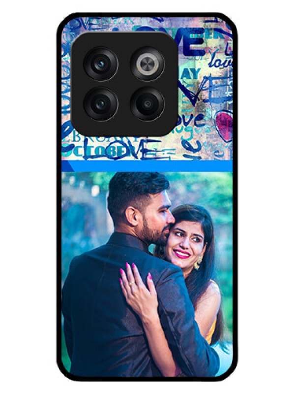 Custom OnePlus 10T 5G Custom Glass Mobile Case - Colorful Love Design