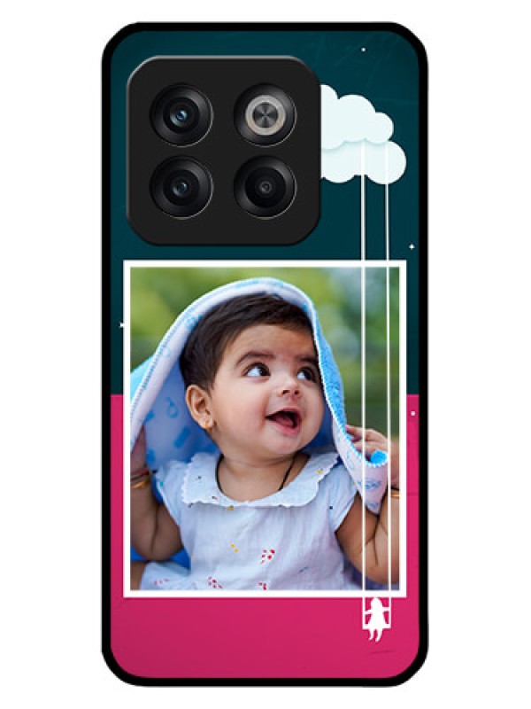 Custom OnePlus 10T 5G Custom Glass Phone Case - Cute Girl with Cloud Design