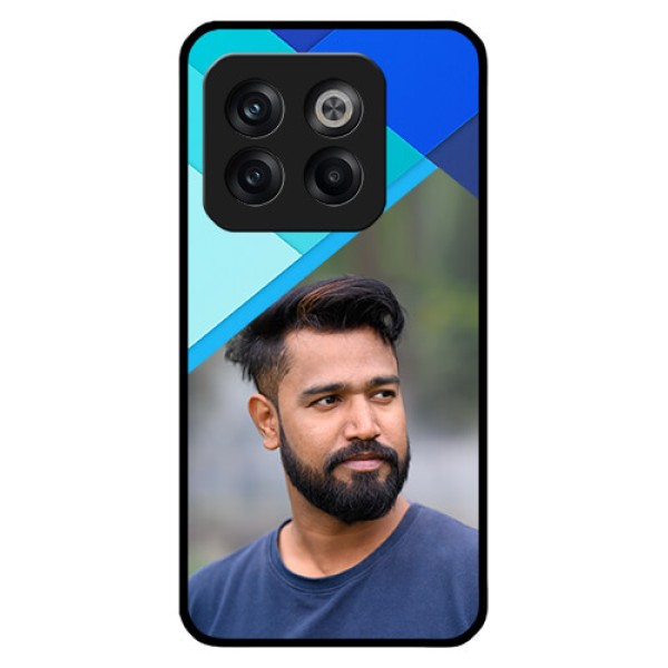 OnePlus 10T 5G Custom Glass Phone Case - Blue Pattern Design