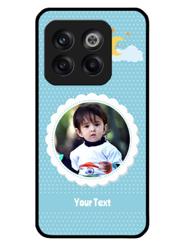 Custom OnePlus 10T 5G Personalised Glass Phone Case - Violet Pattern Design