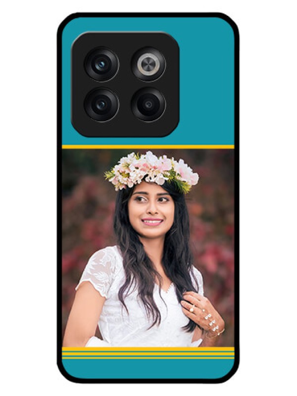 Custom OnePlus 10T 5G Custom Glass Phone Case - Yellow & Blue Design