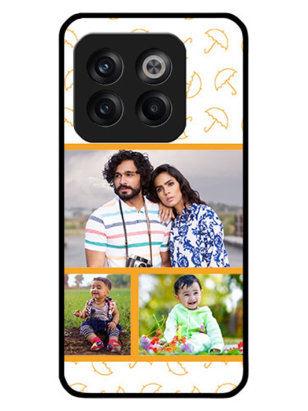 Custom OnePlus 10T 5G Custom Glass Mobile Case - Yellow Pattern Design