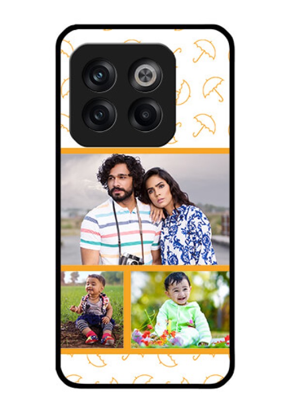 OnePlus 10T 5G Custom Glass Mobile Case - Yellow Pattern Design