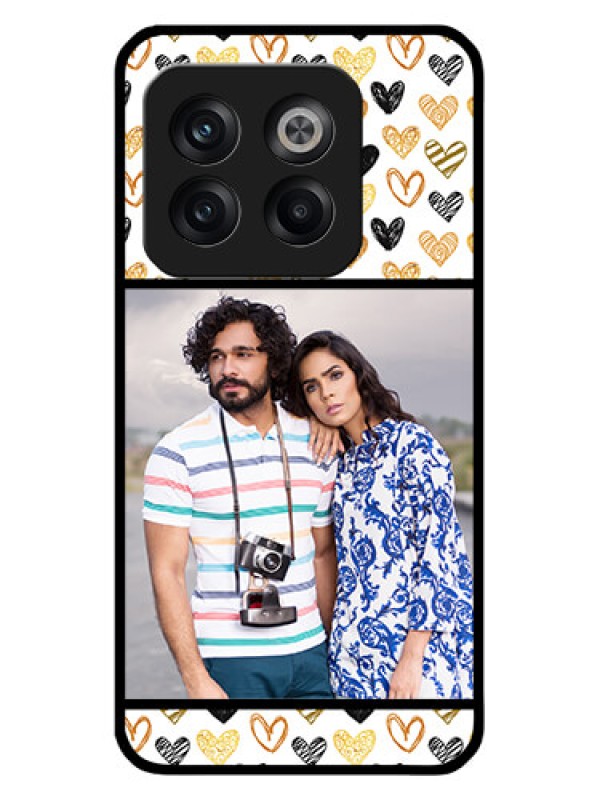 Custom OnePlus 10T 5G Photo Printing on Glass Case - Love Symbol Design