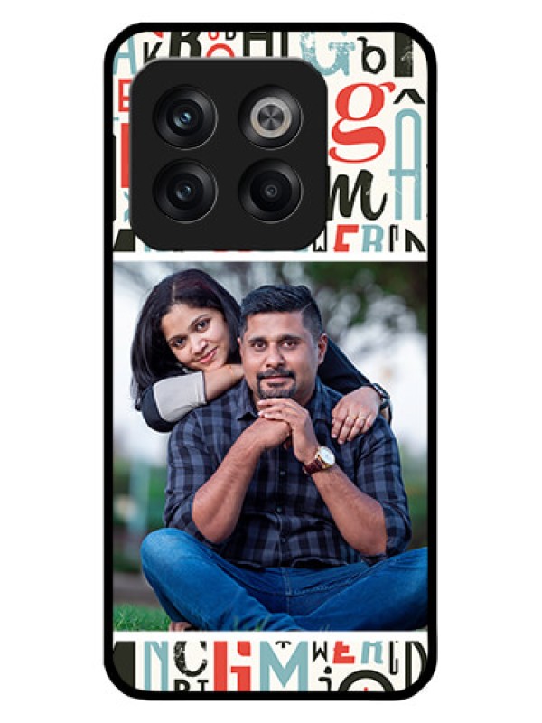 Custom OnePlus 10T 5G Personalized Glass Phone Case - Alphabet Design