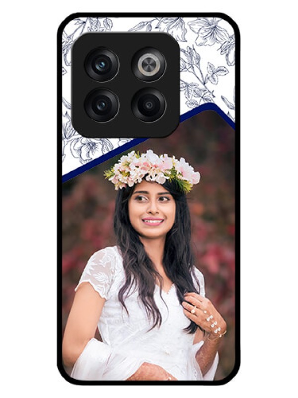 Custom OnePlus 10T 5G Personalized Glass Phone Case - Premium Floral Design