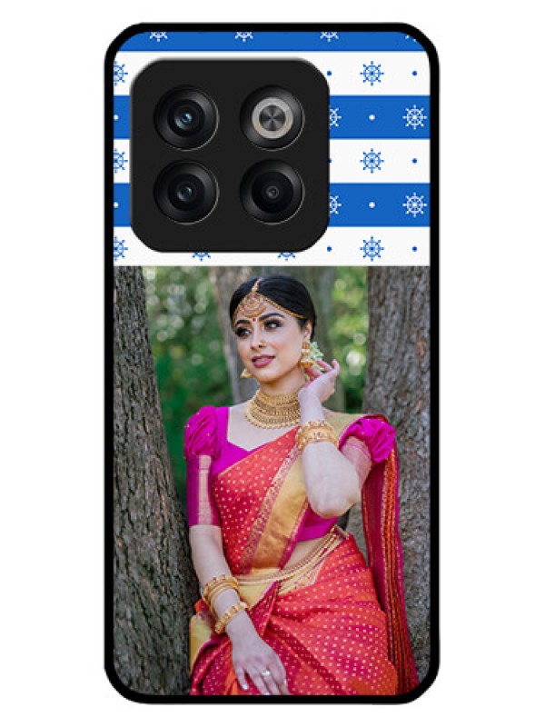 Custom OnePlus 10T 5G Photo Printing on Glass Case - Snow Pattern Design