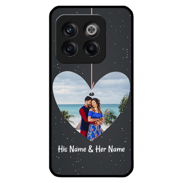 OnePlus 10T 5G Custom Glass Phone Case - Hanging Heart Design