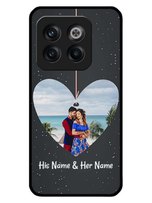 Custom OnePlus 10T 5G Custom Glass Phone Case - Hanging Heart Design