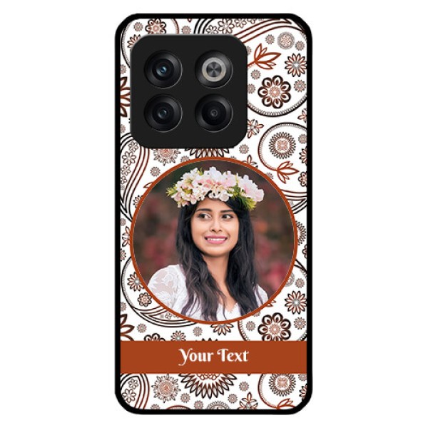 OnePlus 10T 5G Custom Glass Mobile Case - Abstract Flower Design