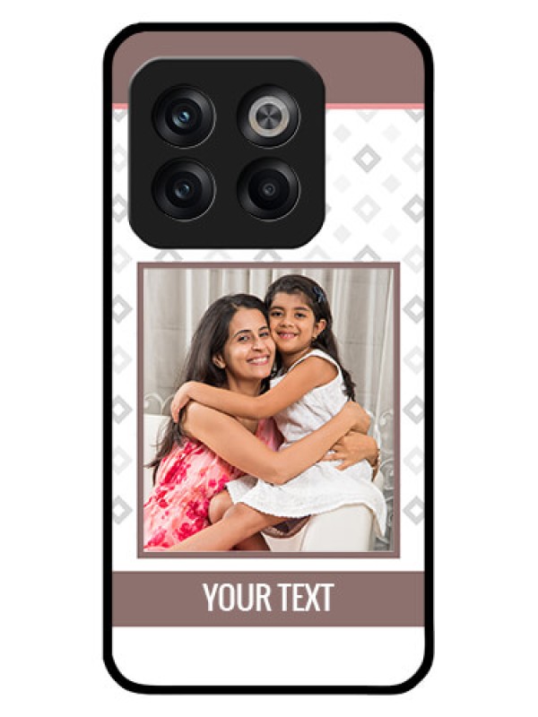 Custom OnePlus 10T 5G Photo Printing on Glass Case - Simple Diamond Design
