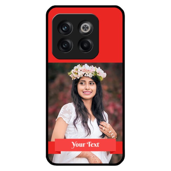OnePlus 10T 5G Custom Glass Phone Case - Simple Red Color Design OnePlus 10T 5G Custom Glass Phone Case - Simple Red Color Design