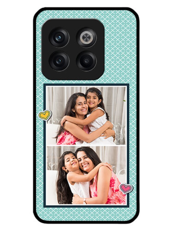 Custom OnePlus 10T 5G Custom Glass Phone Case - 2 Image Holder with Pattern Design