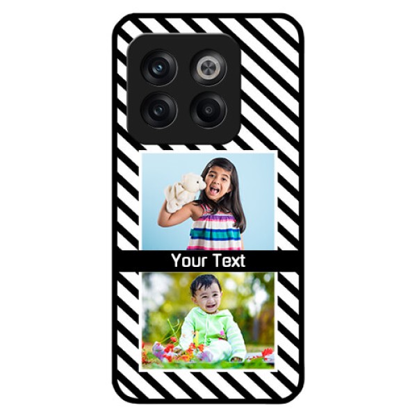 OnePlus 10T 5G Photo Printing on Glass Case - Black And White Stripes Design OnePlus 10T 5G Photo Printing on Glass Case - Black And White Stripes Design