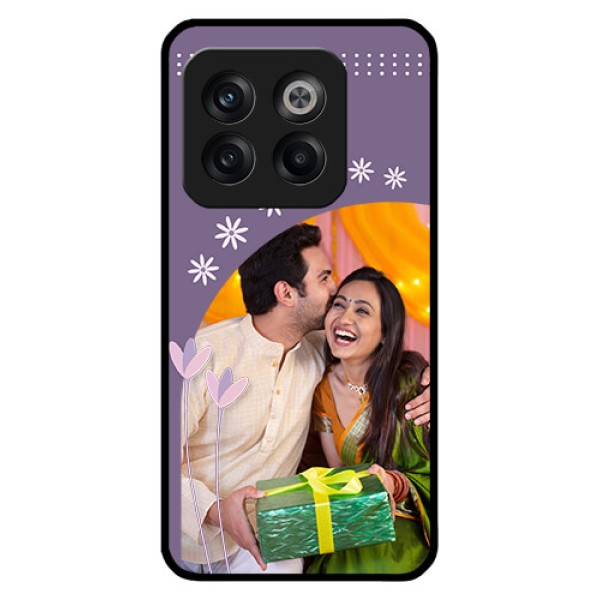 OnePlus 10T 5G Custom Glass Mobile Case - Lavender flowers design