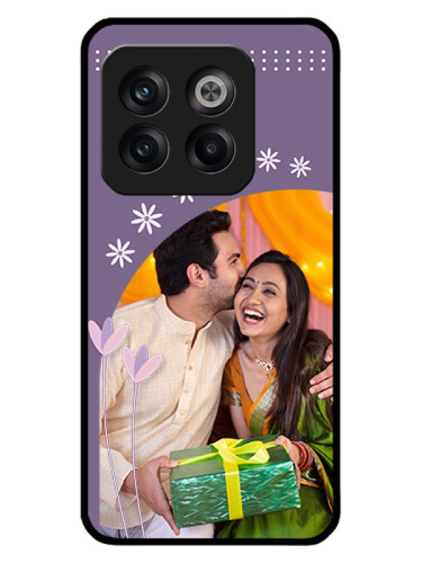 Custom OnePlus 10T 5G Custom Glass Mobile Case - Lavender flowers design