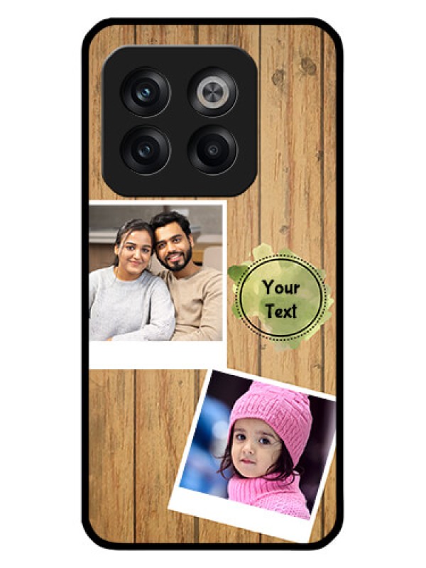 Custom OnePlus 10T 5G Custom Glass Phone Case - Wooden Texture Design