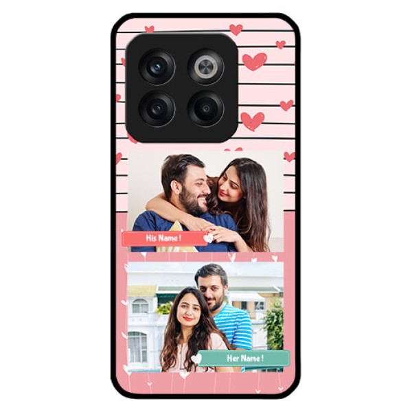 OnePlus 10T 5G Custom Glass Mobile Case - Photo with Heart Design OnePlus 10T 5G Custom Glass Mobile Case - Photo with Heart Design