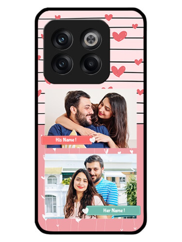 Custom OnePlus 10T 5G Custom Glass Mobile Case - Photo with Heart Design