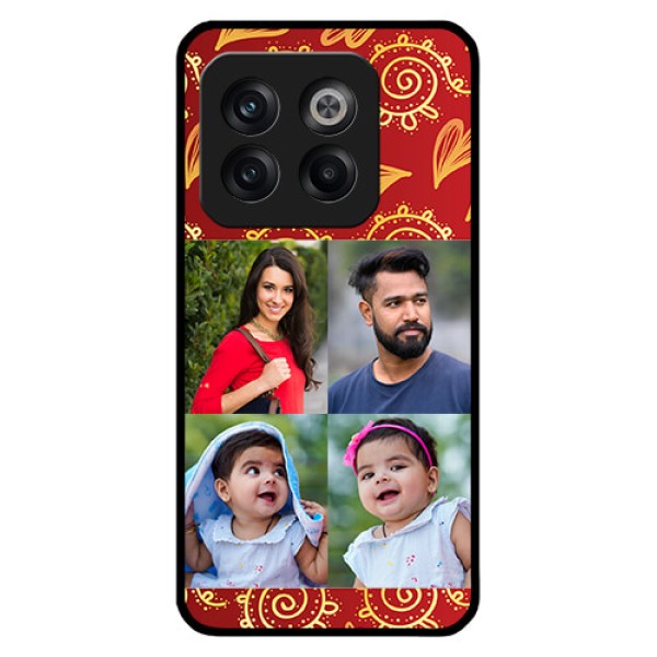 OnePlus 10T 5G Photo Printing on Glass Case - 4 Image Traditional Design