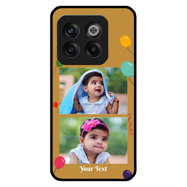 OnePlus 10T 5G Personalized Glass Phone Case - Image Holder with Birthday Celebrations Design OnePlus 10T 5G Personalized Glass Phone Case - Image Holder with Birthday Celebrations Design