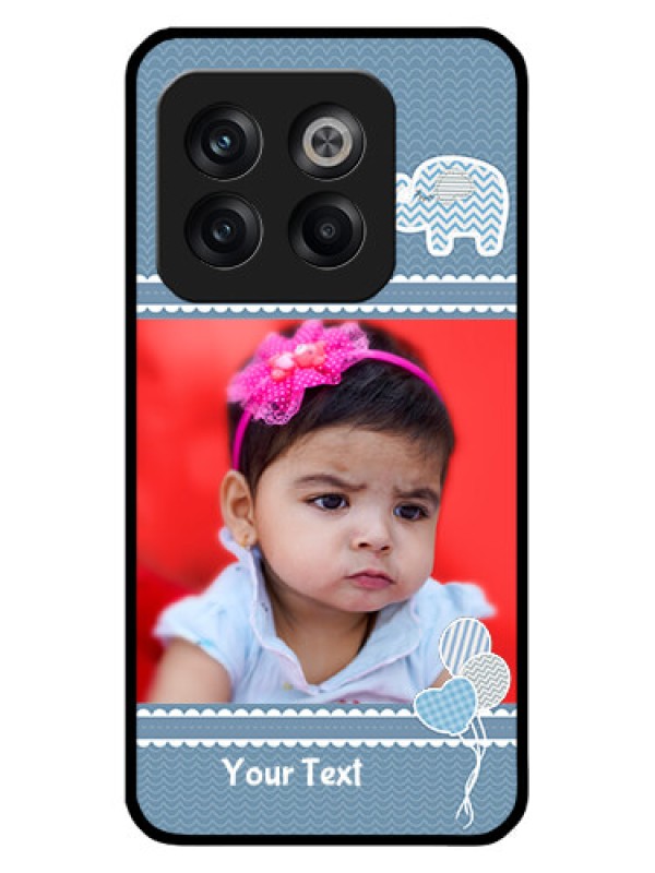 Custom OnePlus 10T 5G Photo Printing on Glass Case - with Kids Pattern Design