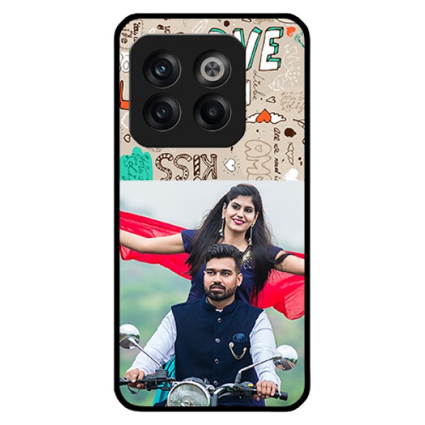 OnePlus 10T 5G Custom Glass Phone Case - Love Doodle Pattern