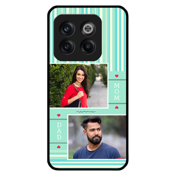 OnePlus 10T 5G Custom Glass Phone Case - Mom & Dad Pic Design