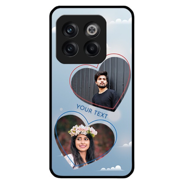 OnePlus 10T 5G Custom Glass Mobile Case - Blue Color Couple Design OnePlus 10T 5G Custom Glass Mobile Case - Blue Color Couple Design