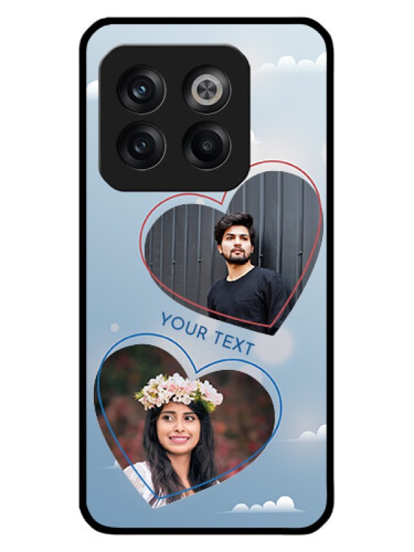Custom OnePlus 10T 5G Custom Glass Mobile Case - Blue Color Couple Design