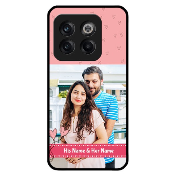 OnePlus 10T 5G Personalized Glass Phone Case - Love Design Peach Color OnePlus 10T 5G Personalized Glass Phone Case - Love Design Peach Color