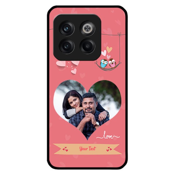 OnePlus 10T 5G Personalized Glass Phone Case - Peach Color Love Design OnePlus 10T 5G Personalized Glass Phone Case - Peach Color Love Design