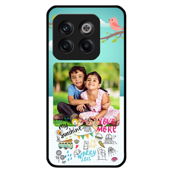 OnePlus 10T 5G Photo Printing on Glass Case - Doodle love Design