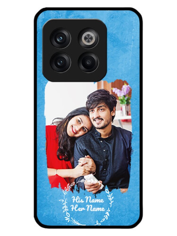 Custom OnePlus 10T 5G Custom Glass Phone Case - Blue Color Vintage Design