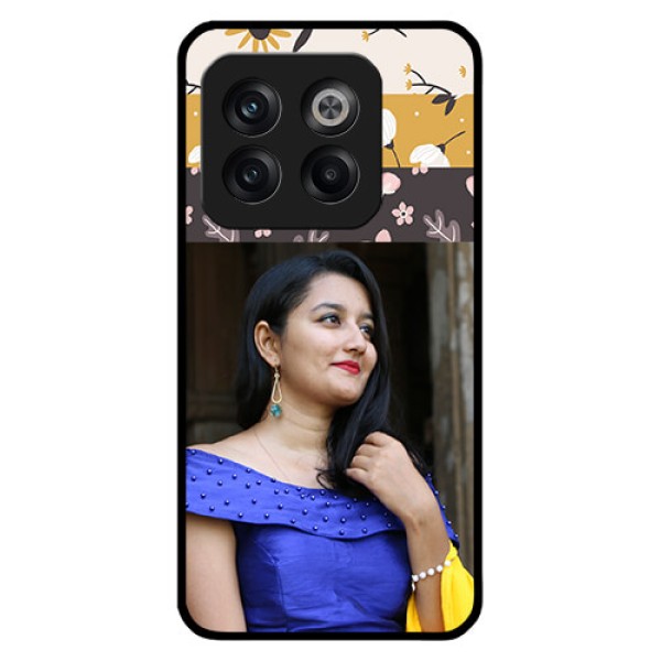 OnePlus 10T 5G Custom Glass Phone Case - Stylish Floral Design