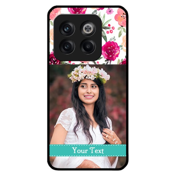 OnePlus 10T 5G Custom Glass Phone Case - Watercolor Floral Design OnePlus 10T 5G Custom Glass Phone Case - Watercolor Floral Design