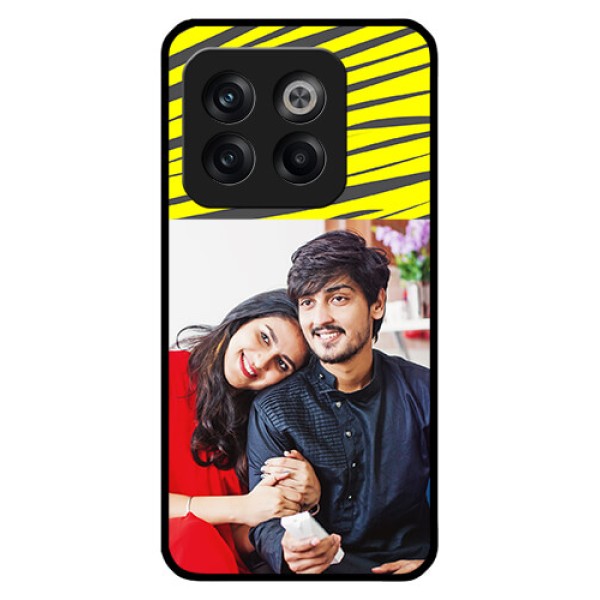 OnePlus 10T 5G Photo Printing on Glass Case - Yellow Abstract Design OnePlus 10T 5G Photo Printing on Glass Case - Yellow Abstract Design